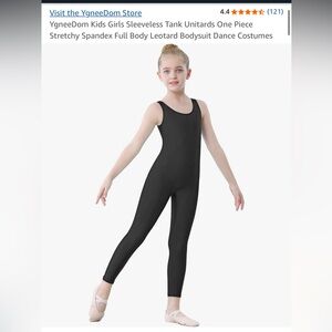 YgneeDom Kids Girls Sleeveless Tank/Pants Leotard One Piece Stretchy Spandex